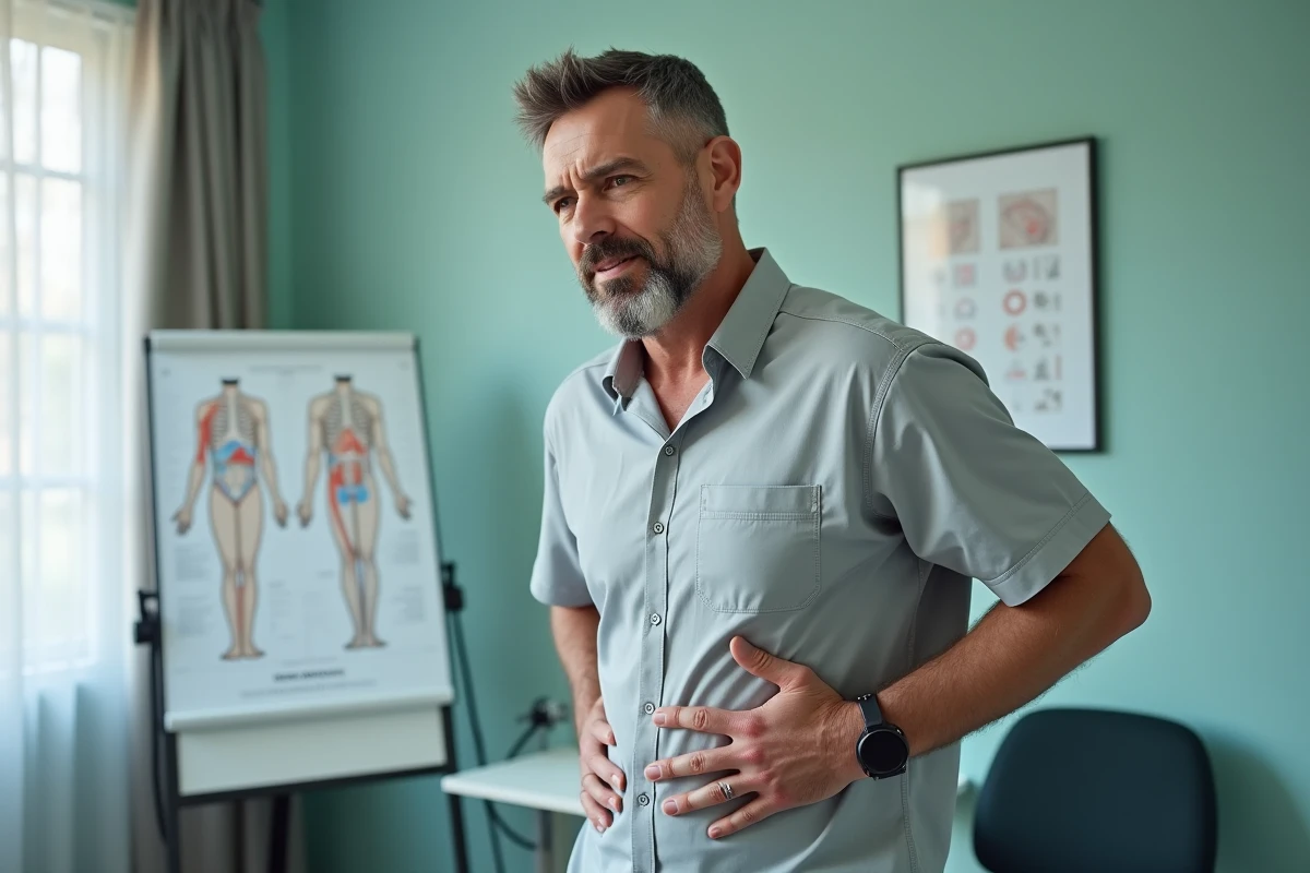 Homme en consultation médicale avec médecin